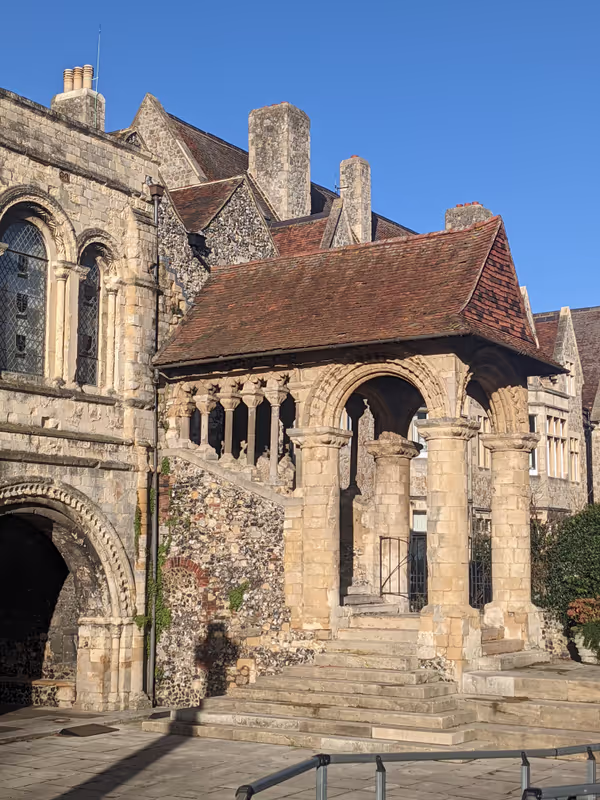 Canterbury Private Tour - Prior Wilbert's Norman staircase Norman staircase