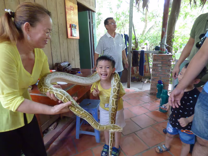 Hanoi Private Tour - kid with python