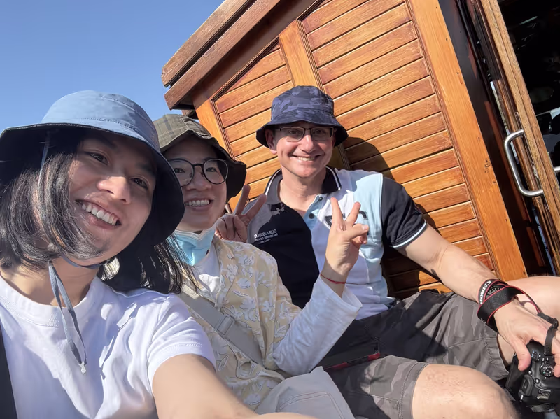 Hangzhou Private Tour - We were taking a boat tour on West Lake.