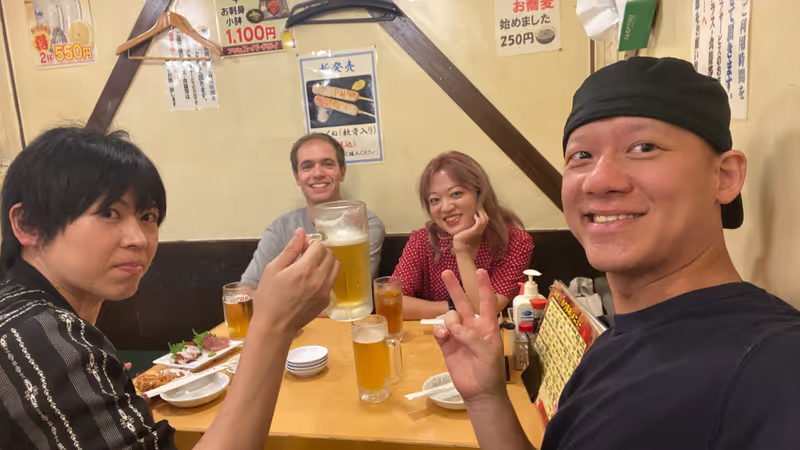 Tokyo Private Tour - having fun with my foreign friends