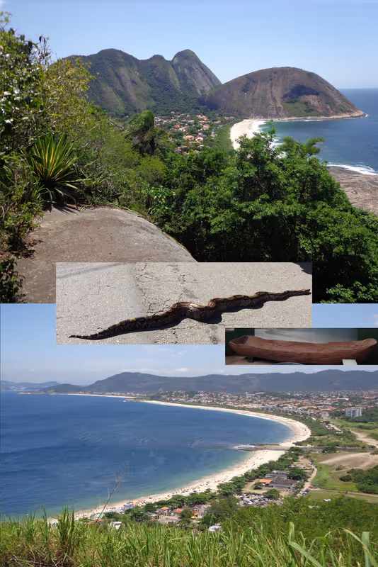 Rio de Janeiro Private Tour - Itaipu Beach and Swallow Lookout with a Jiboia and a handmade fishermen canoe.Niterói - RJ - Brasil