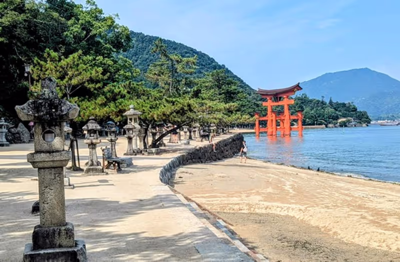 Hiroshima Private Tour - Miyajima's Torii gate standing on the sea