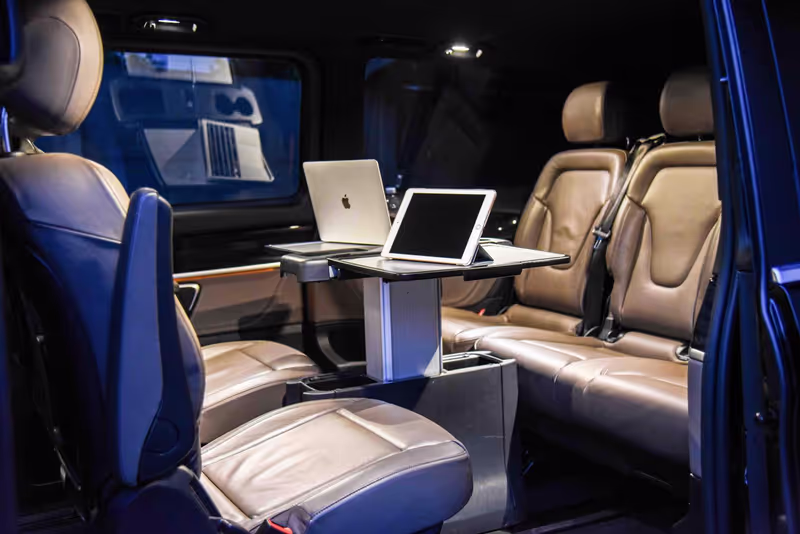 Prague Private Tour - Mercedes V-class face-to-face seats