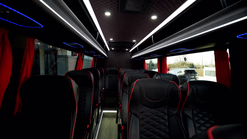 Prague Private Tour - Mercedes Sprinter interior (up to 19 pax)