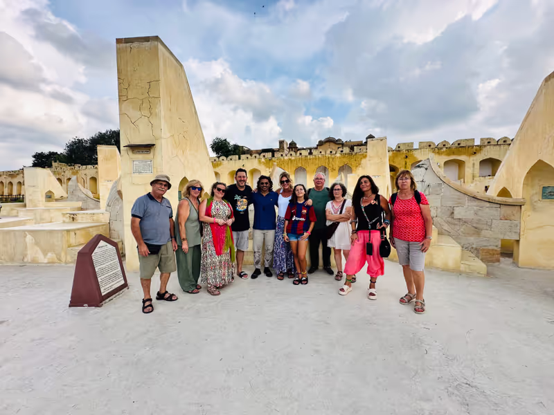 Jaipur Private Tour - Clients enjoying Jantar mantar