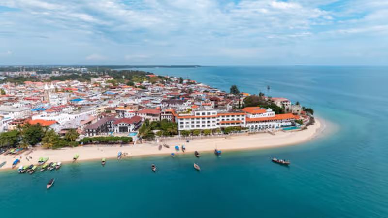 Zanzibar Private Tour - The view of Stone Town Zanzibar with Indian Ocean