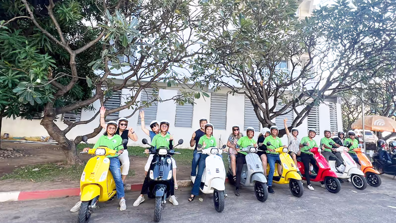 Siem Reap Private Tour - Vespa city ride in Phnom Penh – exploring the capital’s vibrant streets, hidden alleys, and local culture on colorful scooters with friendly guides.