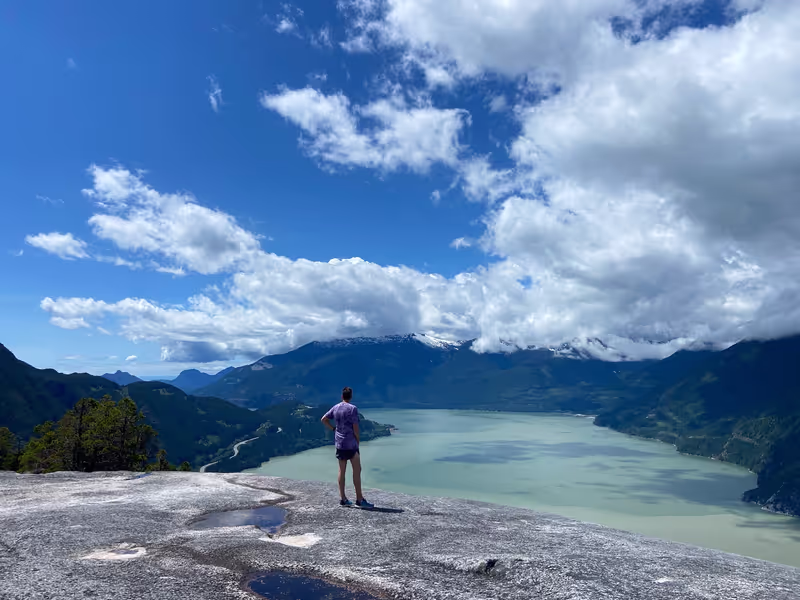 Vancouver Private Tour - At the first peak of the Chief overlooking Howe Sound
