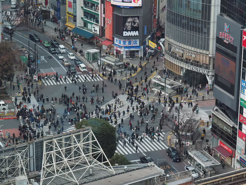 Tokyo Private Tour - Shibuya Crossing.  The world's busiest crossing is located infront of Shibuya station