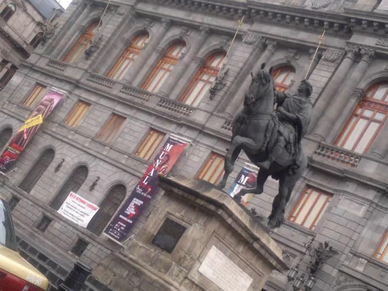 Mexico City Private Tour - National Museum building and statue of Carlos 4 of Spain and Carlos V of Germany