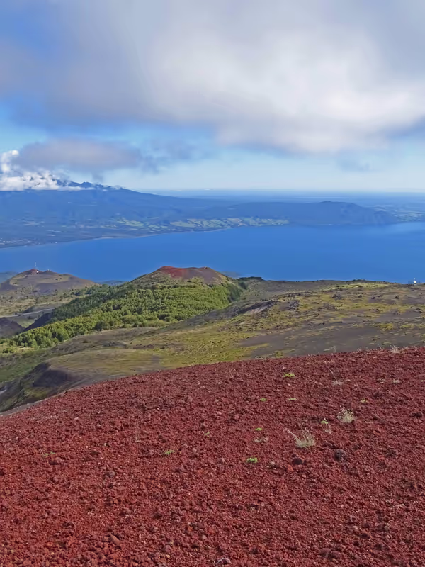 Puerto Varas Private Tour - A view from Osorno Volcano towards Llanquihue lake