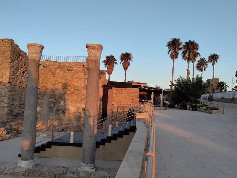 Caesarea Private Tour - Sunset at the port