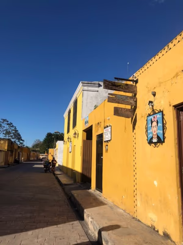 Cancun Private Tour - Yellow colonial houses in Izamal