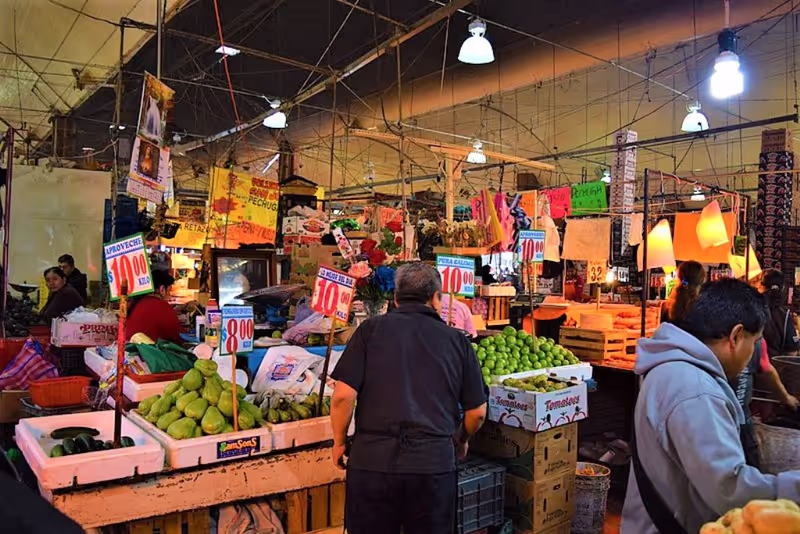 Mexico City Private Tour - Vegetable Stand in Mexican Market.