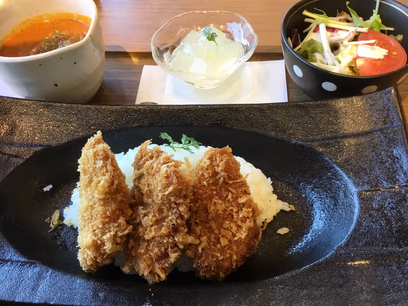 Hakone Private Tour - Sample of lunch ( Fried Oyster, you could have many choices. )