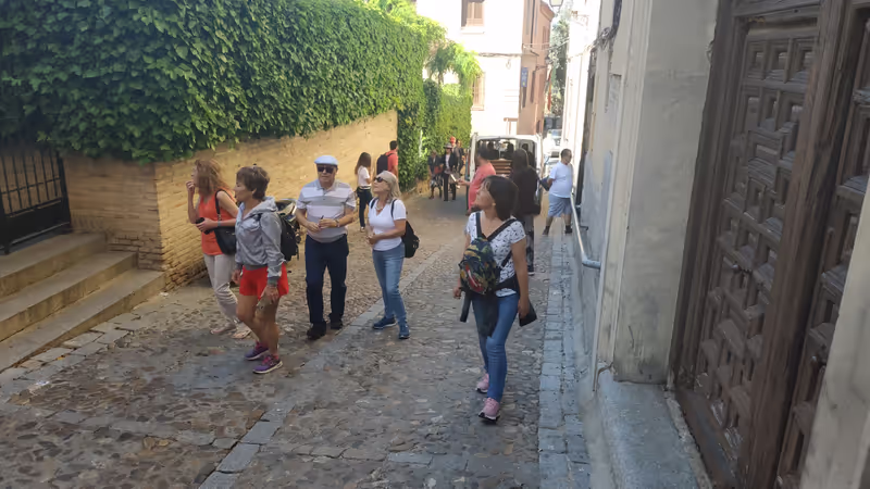 Madrid Private Tour - Some customers in a old street