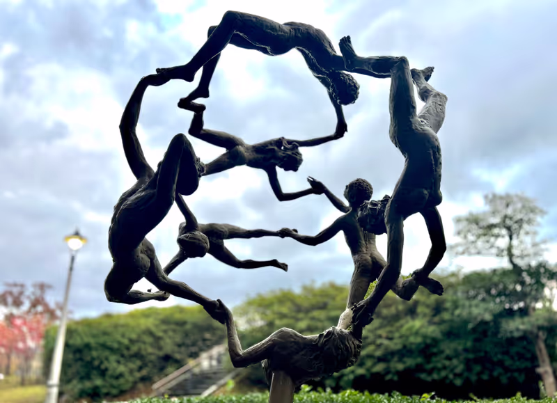 Fukuoka Private Tour - A statue in Peace Park
