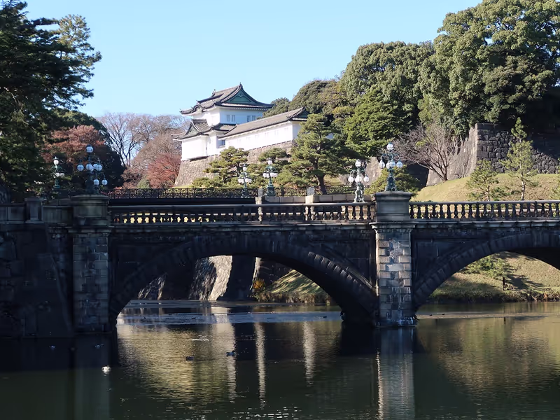 Tokyo Private Tour - In front of Nijubashimae, Double bridge Imperial P