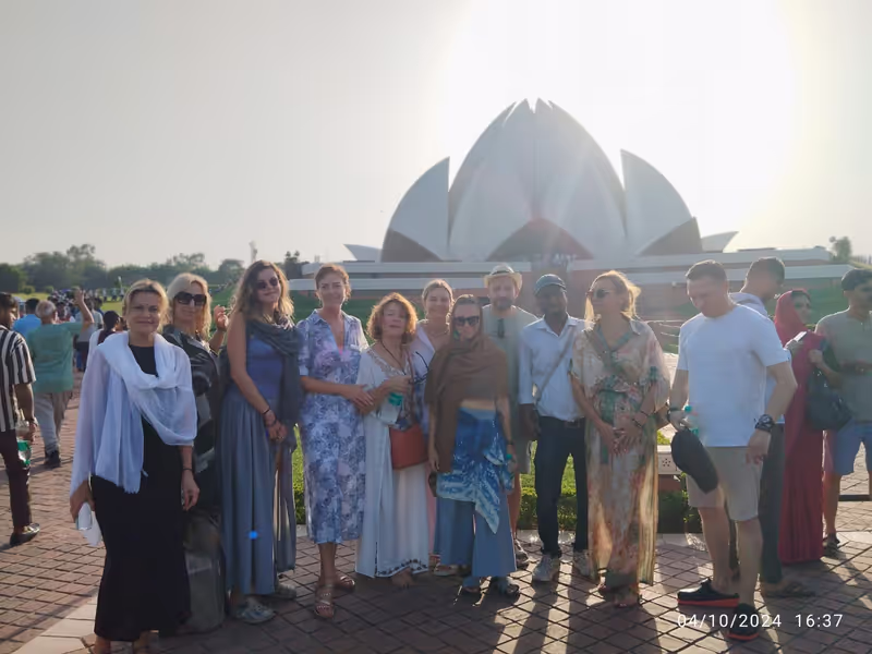 Delhi Private Tour - Our Group in Lotus Temple.