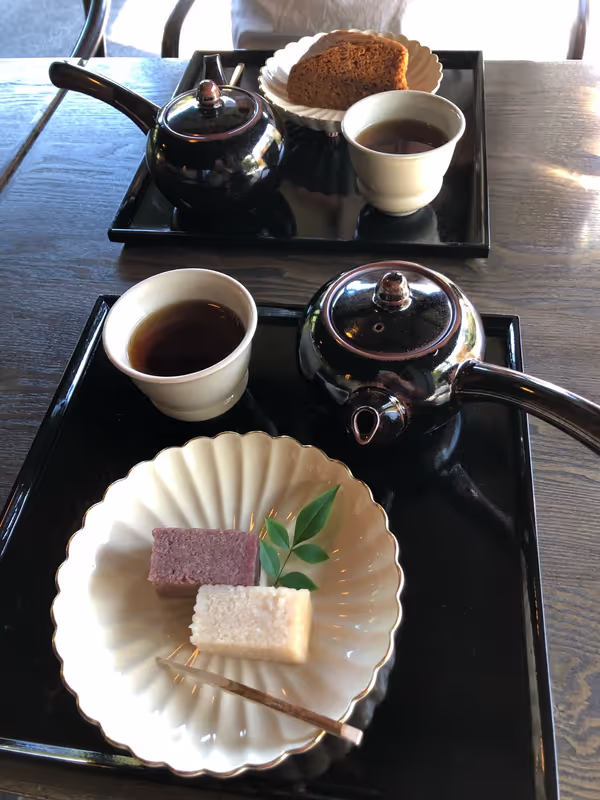 Kagoshima Private Tour - Tea and sweets at Cafe Miyama inside Chinjukan Kil