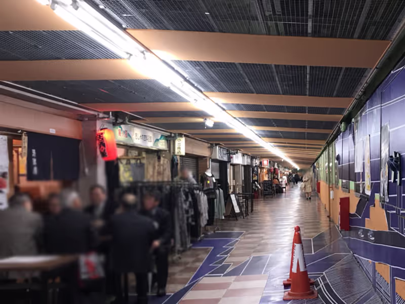 Aichi Private Tour - Many bars in Fushimi station at Nagoya