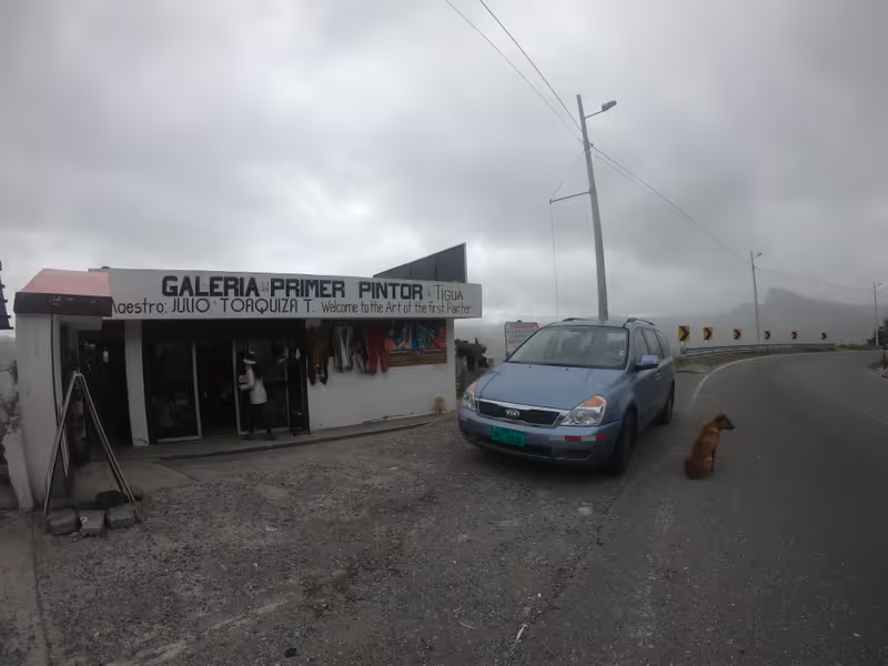 Cotopaxi Private Tour - Tigua Town - visiting a painting gallery