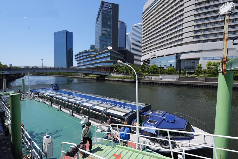 Osaka Private Tour - Boat on the river