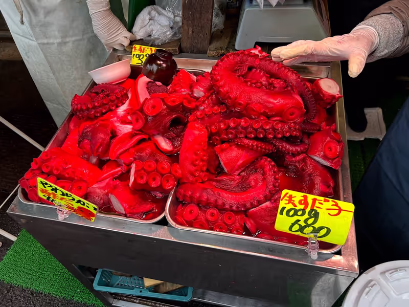 Tokyo Private Tour - Octopus in Tsukuji