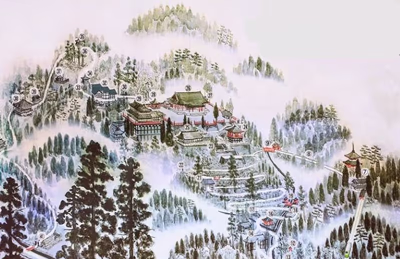 Kyoto Private Tour - Map of Kurama Mountain