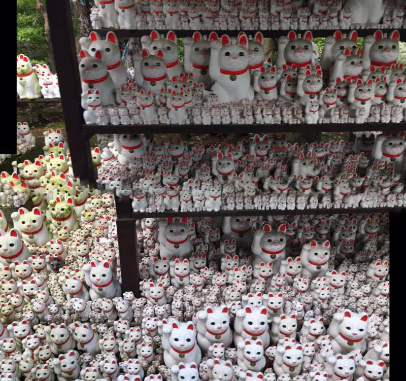 Tokyo Private Tour - Les Maneki-Nekos au temple Goutoku-ji.