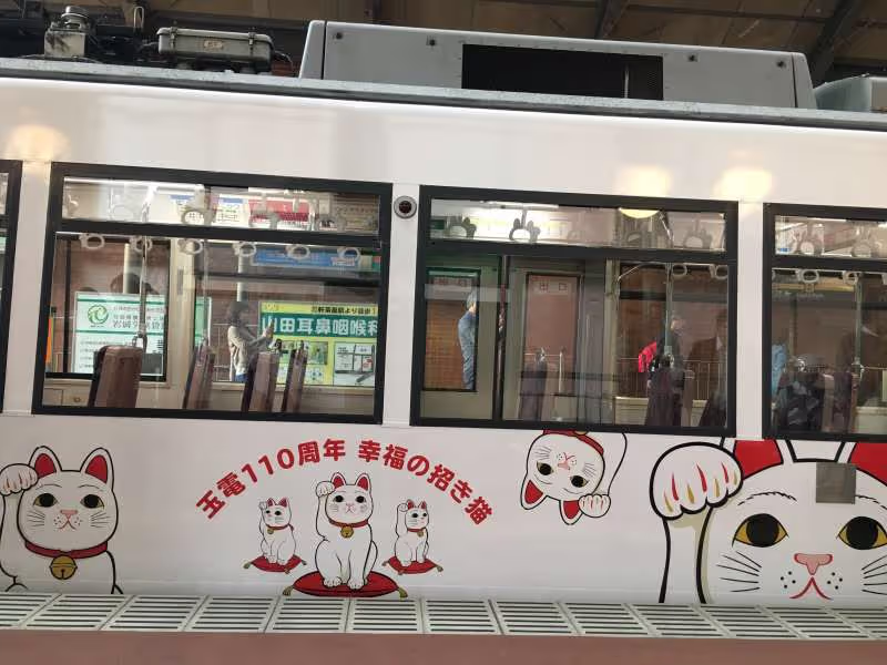 Tokyo Private Tour - Le train chat de la ligne de Setagaya.