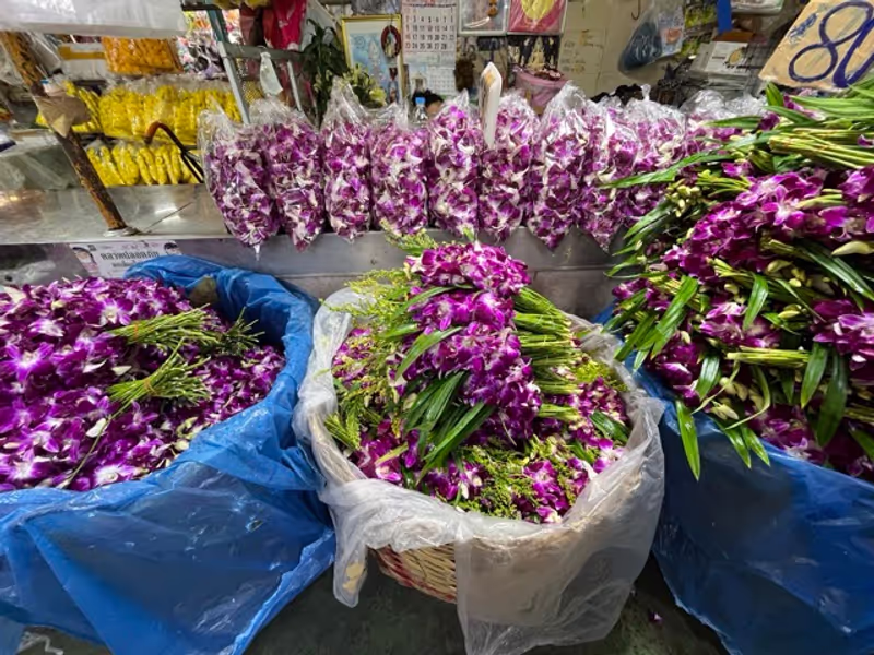 Bangkok Private Tour - Pak Khlong Talad (Flower Market)