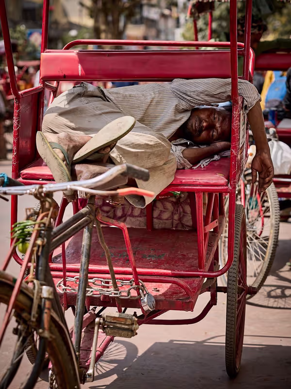 Delhi Private Tour - Rickshaw driver in Delhi
