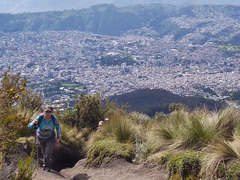 Quito Private Tour - Close to Cruz Loma, Quito in the background