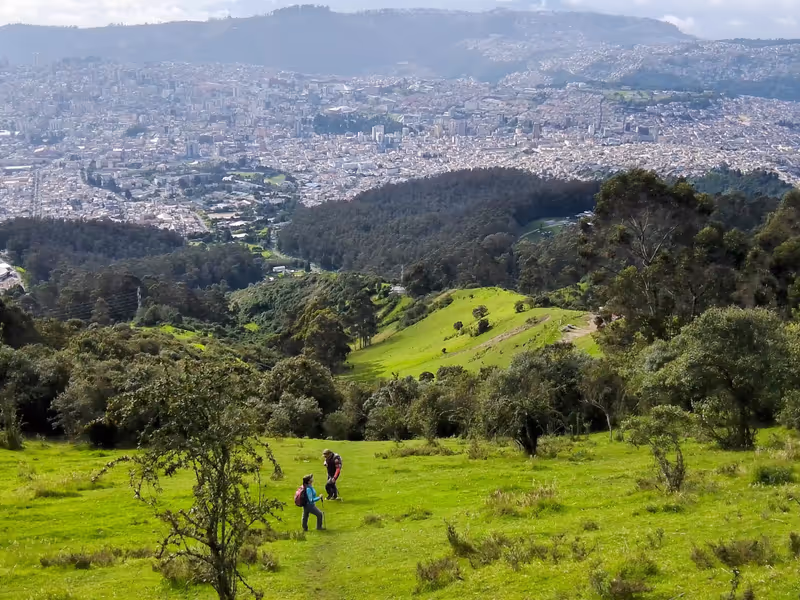 Quito Private Tour - Passing pastures on the trail to Cruz Loma