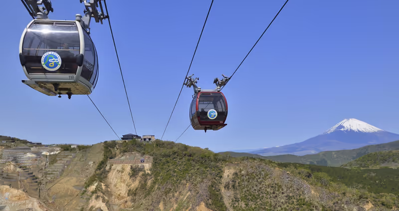 Tokyo Private Tour - Secnic view of rope car and Mt. Fuji