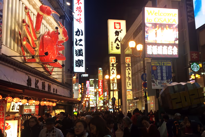 Osaka Private Tour - Dotonbori street at night