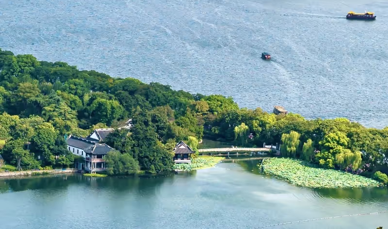 Hangzhou Private Tour - Aerial view of West Lake