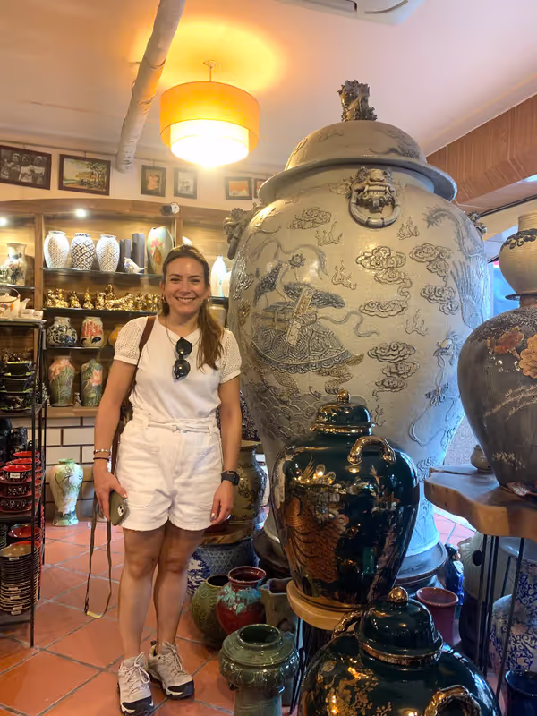 Hanoi Private Tour - A huge ceramic vase to contain good luck