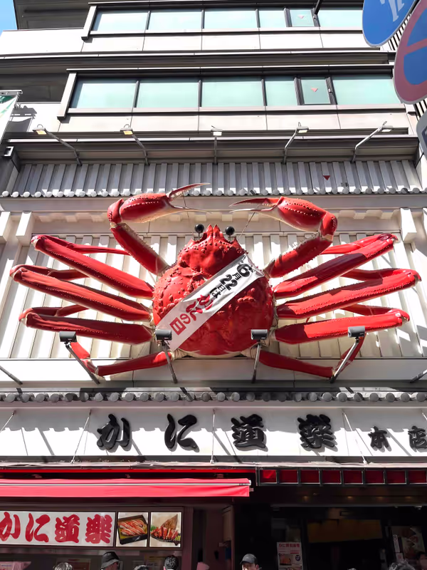 Osaka Private Tour - Huge sign of moving crab