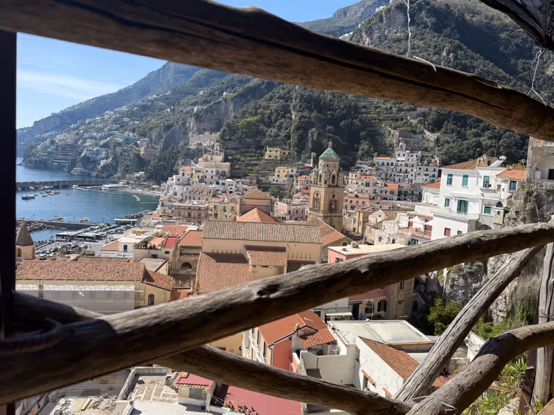 Naples Private Tour - View of Amalfi from the Lemon Garden