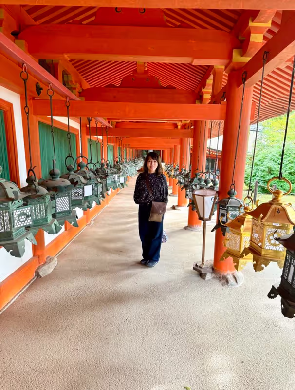 Osaka Private Tour - Lanterns and serene forest setting