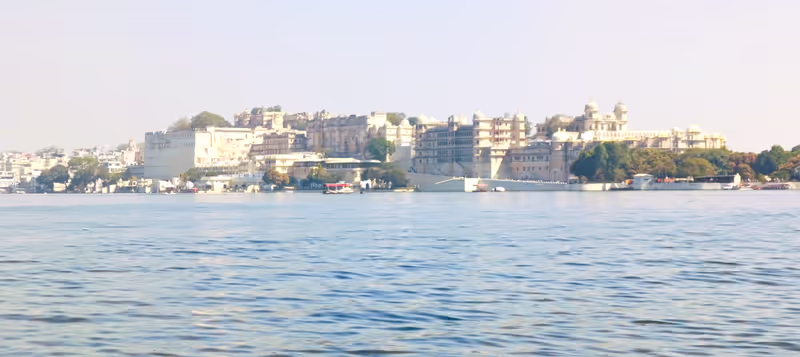 Udaipur Private Tour - City palace view from Jagmandir Island