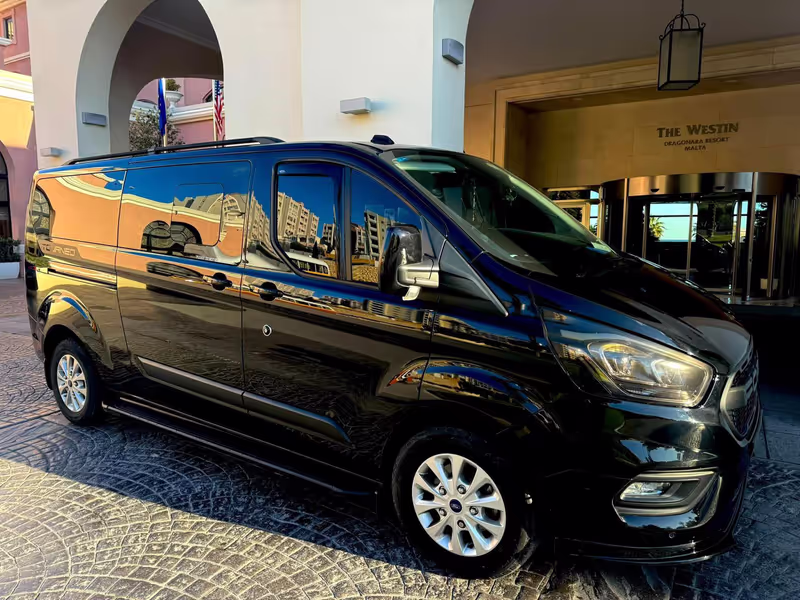 Malta Private Tour - Our 9 person van waiting for pickup at your hotel