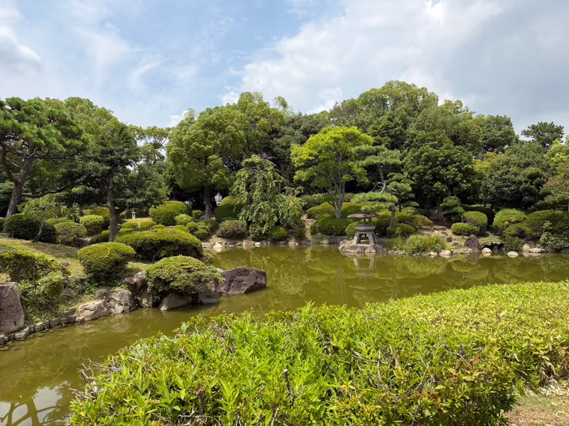 Osaka Private Tour - garden at Osaka castle