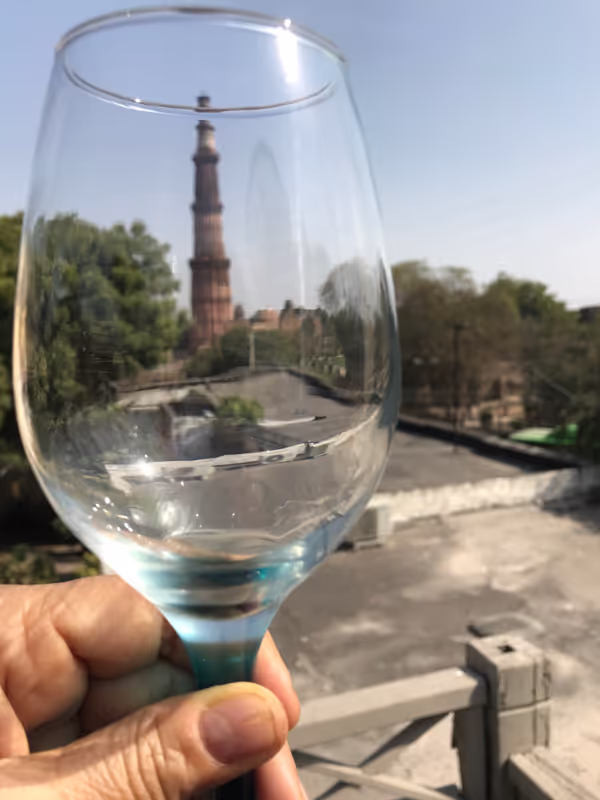 Delhi Private Tour - Glass view from restaurant