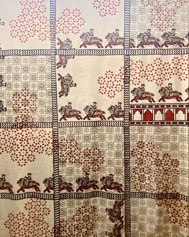 Jaipur Private Tour - FIne Blockprint Art on a cotton Fabric