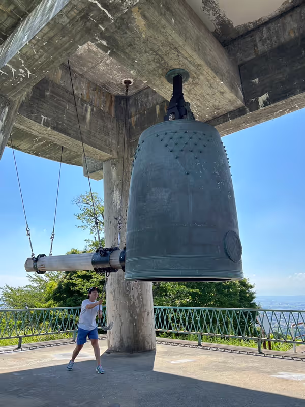 Toyama Private Tour - Mt. Futagami, Temple bell