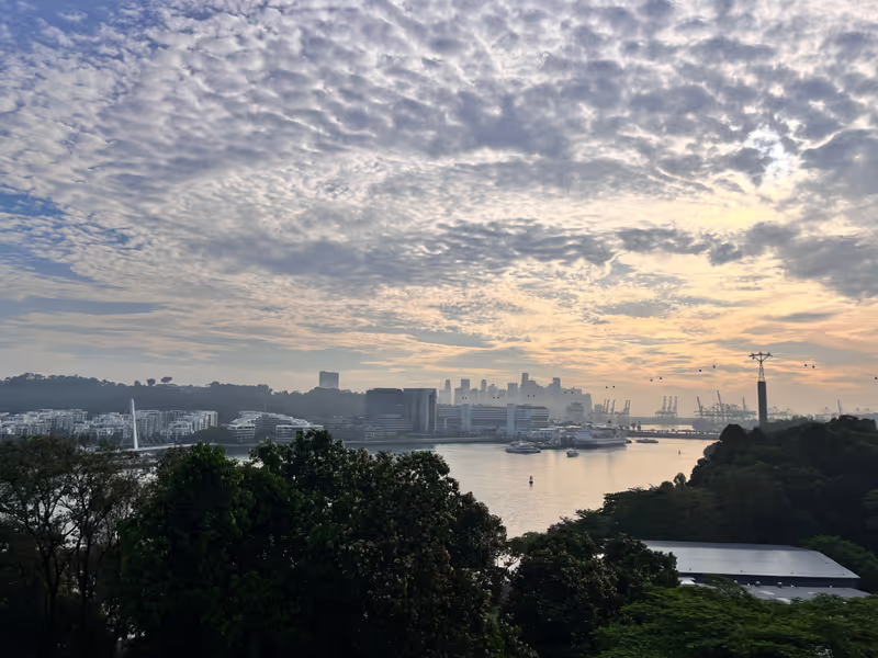 Singapore Private Tour - Keppel area view from Sentosa