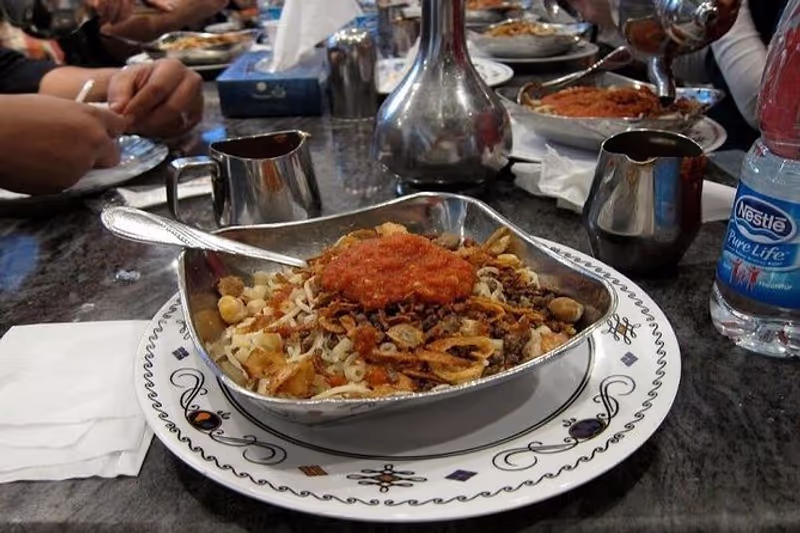 Cairo Private Tour - Local food touKoshari the most Egyptian Local food
